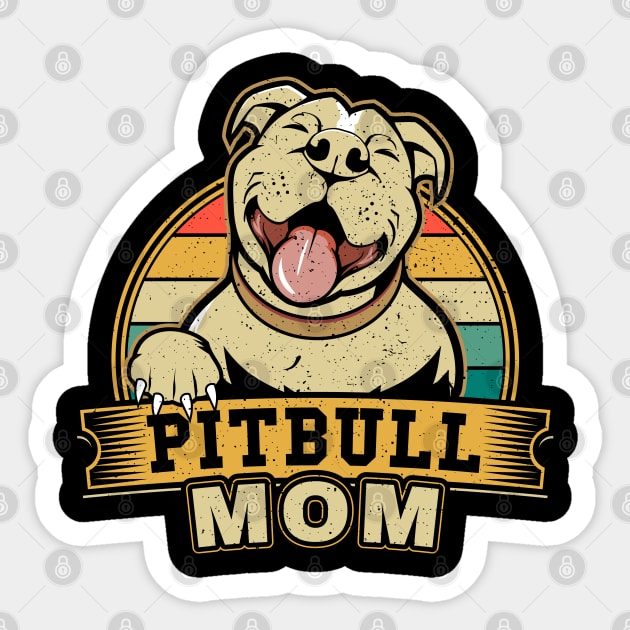 Im a Proud Pitbull Mom Best Dog Ever Sticker by aneisha